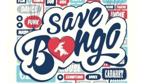 Official poster of the 'Save the Bongo' campaign, highlighting the variety of events hosted at The Bongo Club, including Dance, Exhibitions, Cabaret, House music and Kids events.