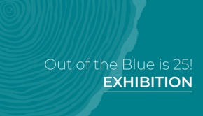 Out of the Blue is 25! exhibition logo