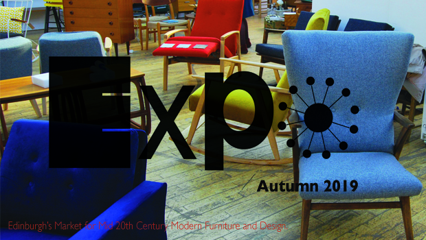 Expo logo imposed on Mid-Century chairs